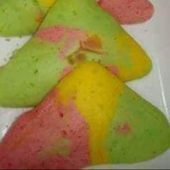 A picture of Three colour sandwich maker cake.