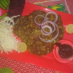 A picture of Mutton Chapli kabab.