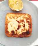 Σαγανάκι! Τηγανισμένο σκληρό κίτρινο τυρί (κεφαλοτύρι)