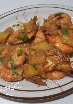 Foto resep Udang pedas asam manis nanas🍍