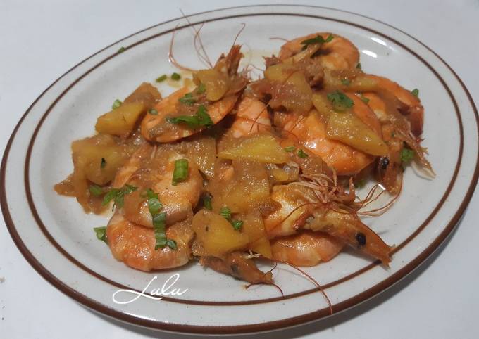 Resep Udang pedas asam manis nanas🍍 yang Sempurna