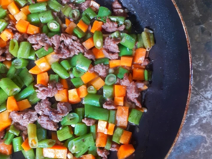 Cara Sederhana Menyiapkan Resep  Tumis Wortel Buncis Daging yang Sempurna, Menggugah Selera