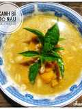 Canh bí đỏ nấu đậu phụng (lạc tươi)