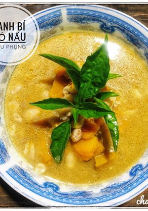 Hình của món Canh bí đỏ nấu đậu phụng (lạc tươi).