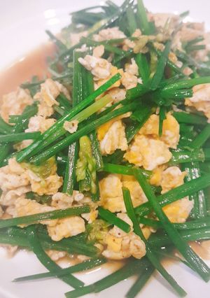 รูปของ กุยช่ายผัดไข่ เมนูข้าวกล่อง