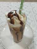 Almonds chocolate coffee creamy cold shake / yammy /refreshing