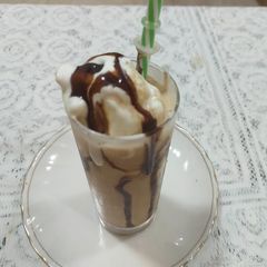 A picture of Almonds chocolate coffee creamy cold shake / yammy /refreshing.