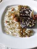 Pistachio and chocolate Salami