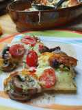 Maultaschen-Gratin mit Champignons