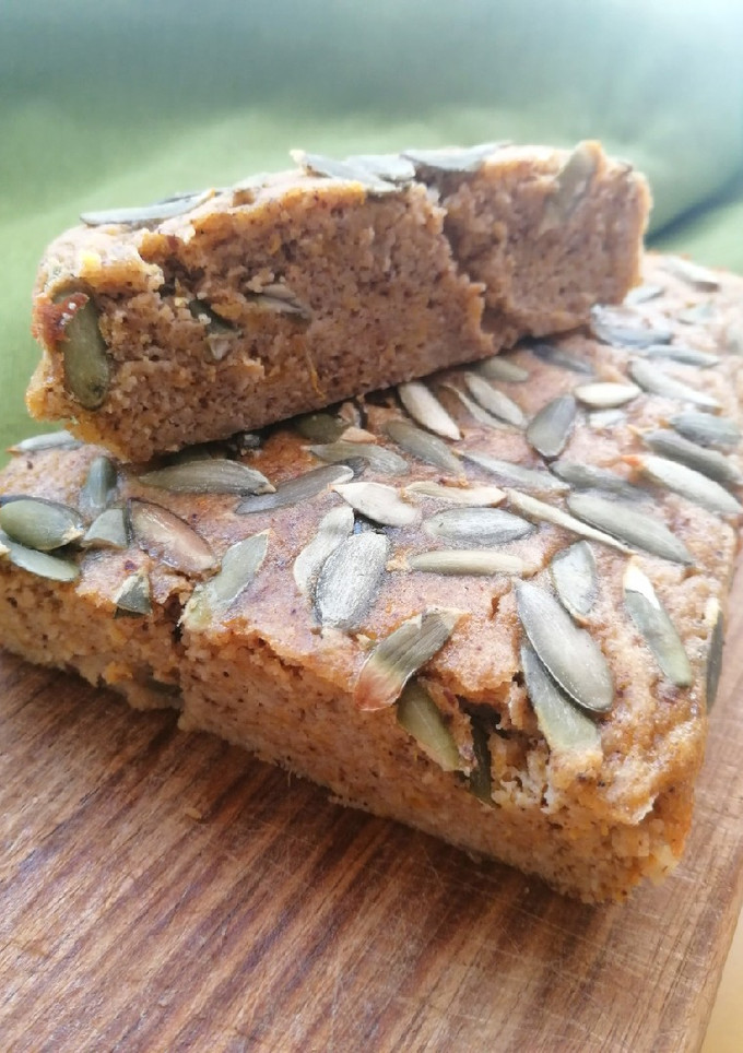 Una foto de Panqué de calabaza low carb 🍞🎃
