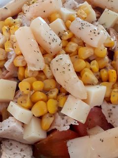 Una foto de Ensalada de pollo y espárragos 🍗