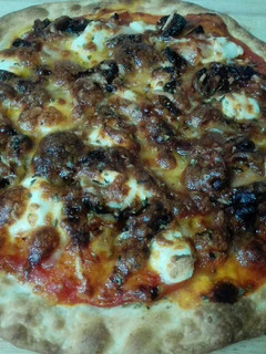 Una foto de Pizza de queso philadelphia