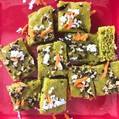 Palak dhokla A picture of Palak dhokla.