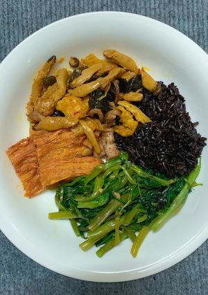 Hình của món Cơm chay gạo lứt: Giảm cân healthy + eatclean.