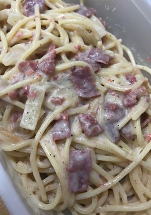 Foto resep Spagetti Carbonara Praktis