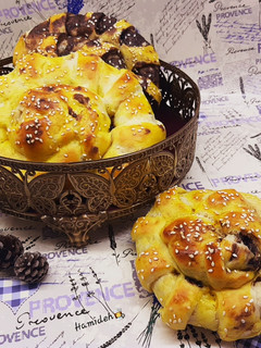 عکسی از دستور نان شکلاتی حلزونی (Chocolate bread)😍