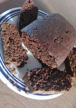 Una foto de Budín algarroba con harina integral y salvado de avena