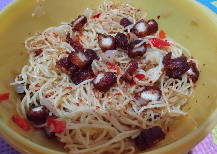 Langkah Mudah untuk Menyiapkan Spaghetti aglio olio yang Enak Banget