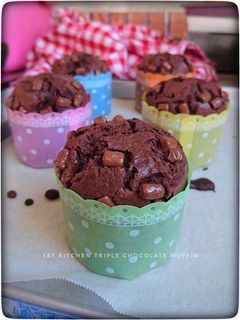 Foto resep Triple Chocolate muffin
