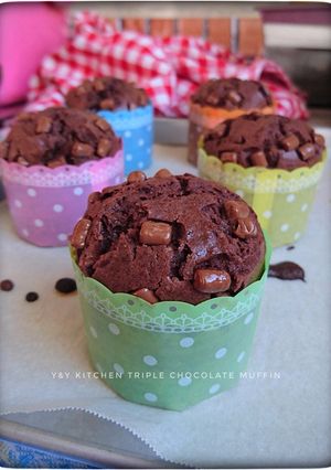 Foto resep Triple Chocolate muffin