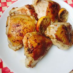 A picture of Lemon Thyme Chicken & Mashed Squash.