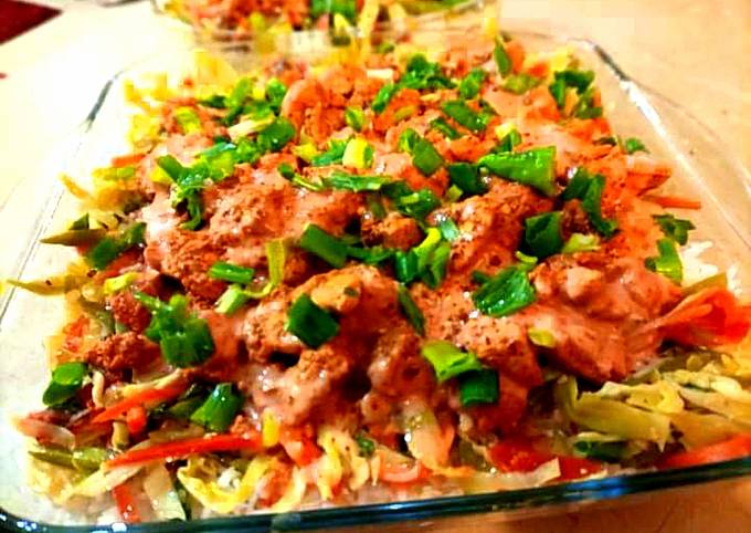 Chicken Bbq Rice Recipe by Erum Ahmed - Cookpad