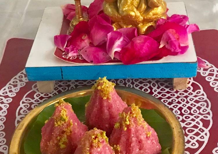 Steps to Prepare Perfect Coconut rose modak