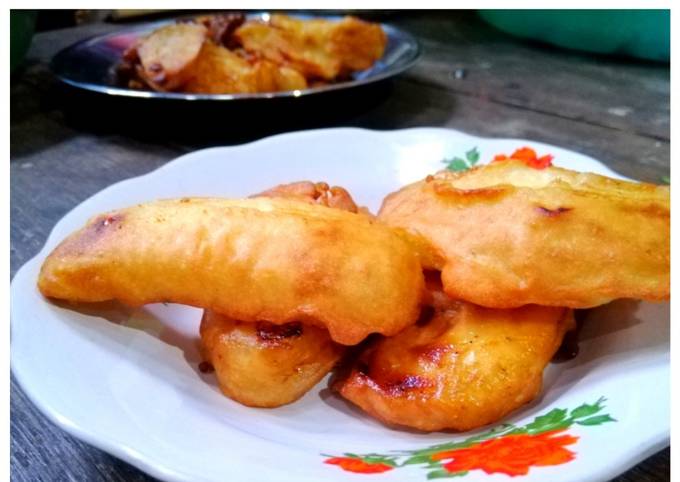 Pisang goreng tepung beras dan kanji