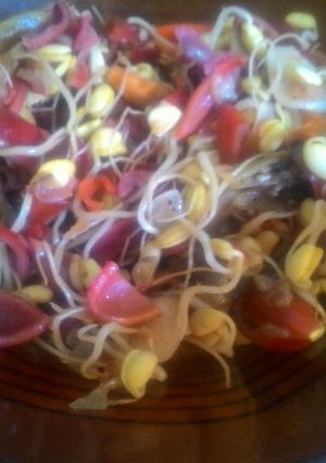 Foto resep Tumis kulit mlinjo,kecambah,ebi