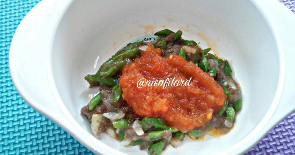 Resep Beef Baby Buncis dan Saus Tomat Homemade (MPASI 12 
