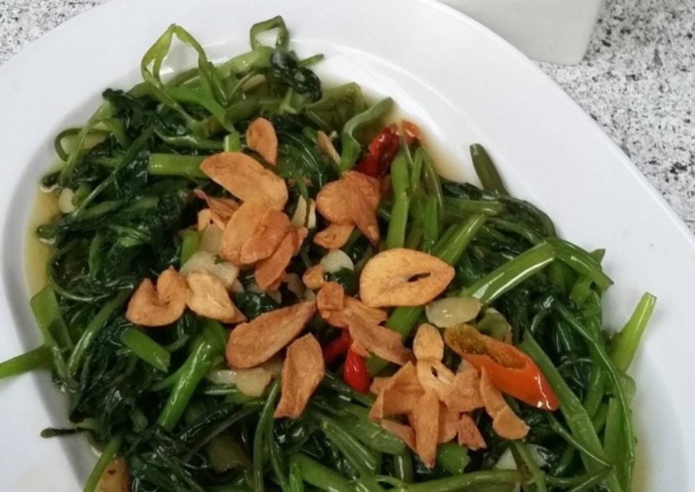 Kangkung cah knob ma se style jkb
