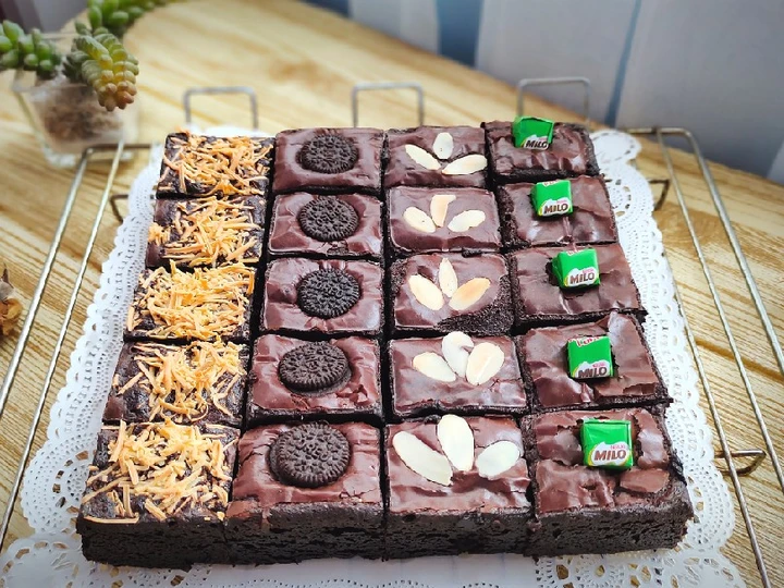 Cara Gampang Membikin Resep 100. Shiny Brownies Panggang | Brownies Sekat yang Menggugah Selera Anti Ribet, Lezat