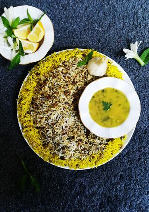 عکسی از دستور پلو شوشتری..... (با گوشت چرخ كرده)
