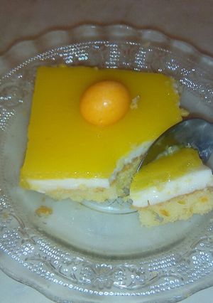 صورة لوصفة كيكة الطبقات بالبرتقال