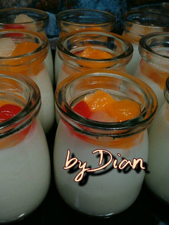 Foto resep Silky Fruit Pudding + topping fruit cocktail
