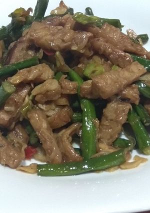Foto resep Tumis kacang tempe petai