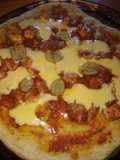 Pizza con langostinos
