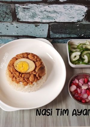 Foto resep Nasi Tim Ayam Jamur