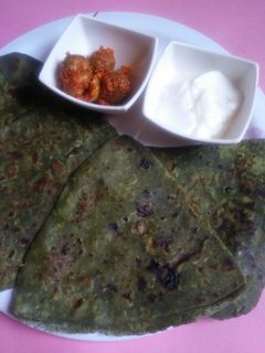 પાલક પરોઠા(Palak parotha recipe in gujrati) રેસીપી મુખ્ય ફોટો