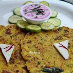 Kakadi Zunka Paratha(Cucumber Paratha) A picture of Kakadi Zunka Paratha(Cucumber Paratha).