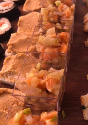 Une photo de Tartare saumon daurade 🐟