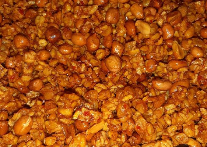 Cara Gampang Menyiapkan Tempe kacang pedas manis yang Menggugah Selera