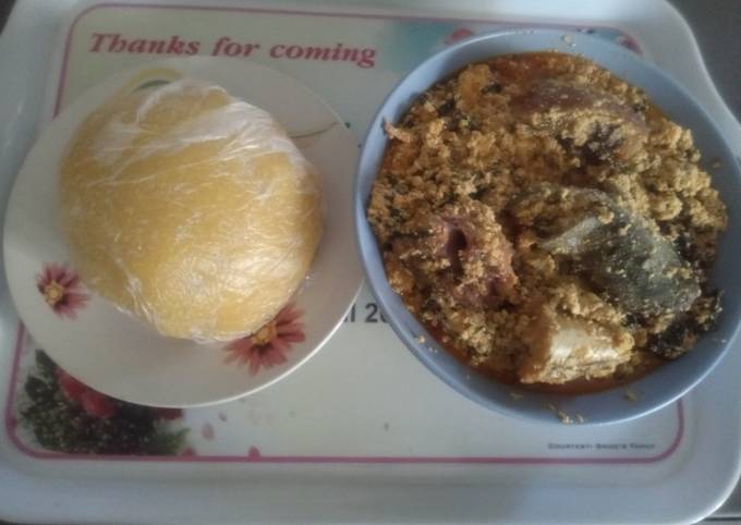 Simple Way to Prepare Ultimate Egusi soup and EBA for Lunch