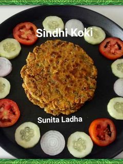सिंधी कोकी रेसिपी मुख्य फोटो