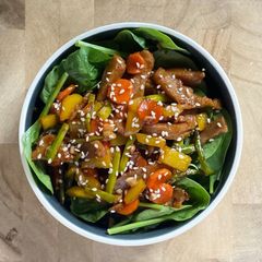 A picture of Vegan Stir Fry (Nutrition Facts in Description).
