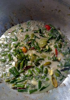 Foto resep Sayur kacang panjang campur melinjo