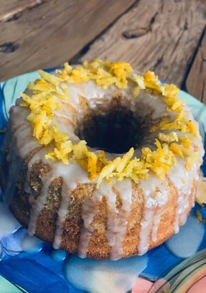 Una foto de Torta integral de naranja