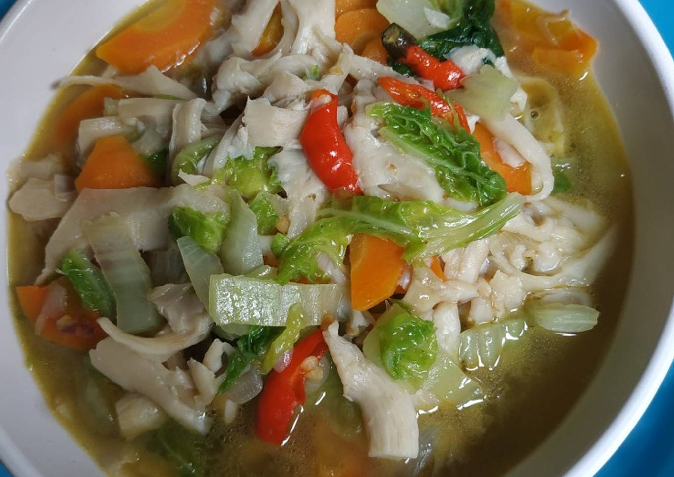 Tumis jamur,wortel&sawi putih