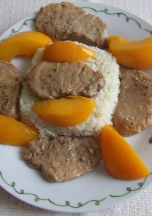 Őszibarackos sertésszűz recept fotója