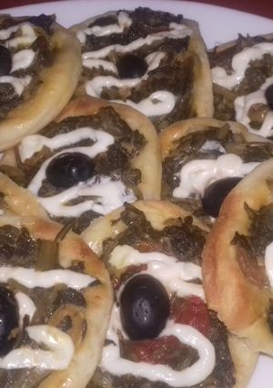 صورة لوصفة ميني بيتزا السلق 🍕🍕🍕